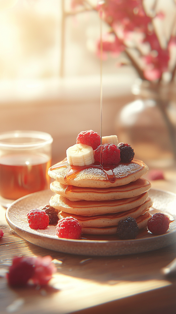 Banana oat pancakes served warm and meal-prepped in containers for freezing.